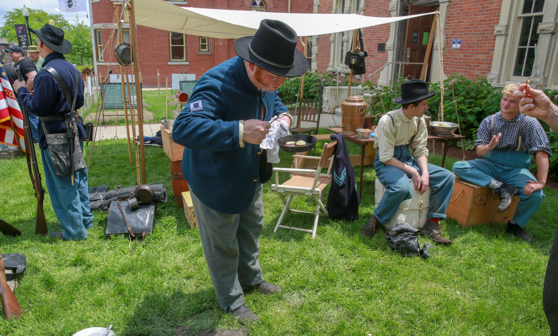 Civil War re-enactors at the Porter County Museum